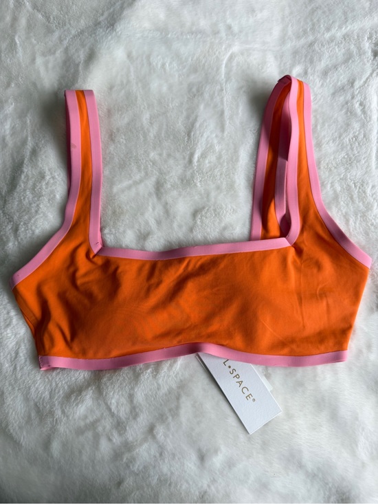 l*space Other - L*Space Fused Ace Bikini Top Tangerine Size Large NWT